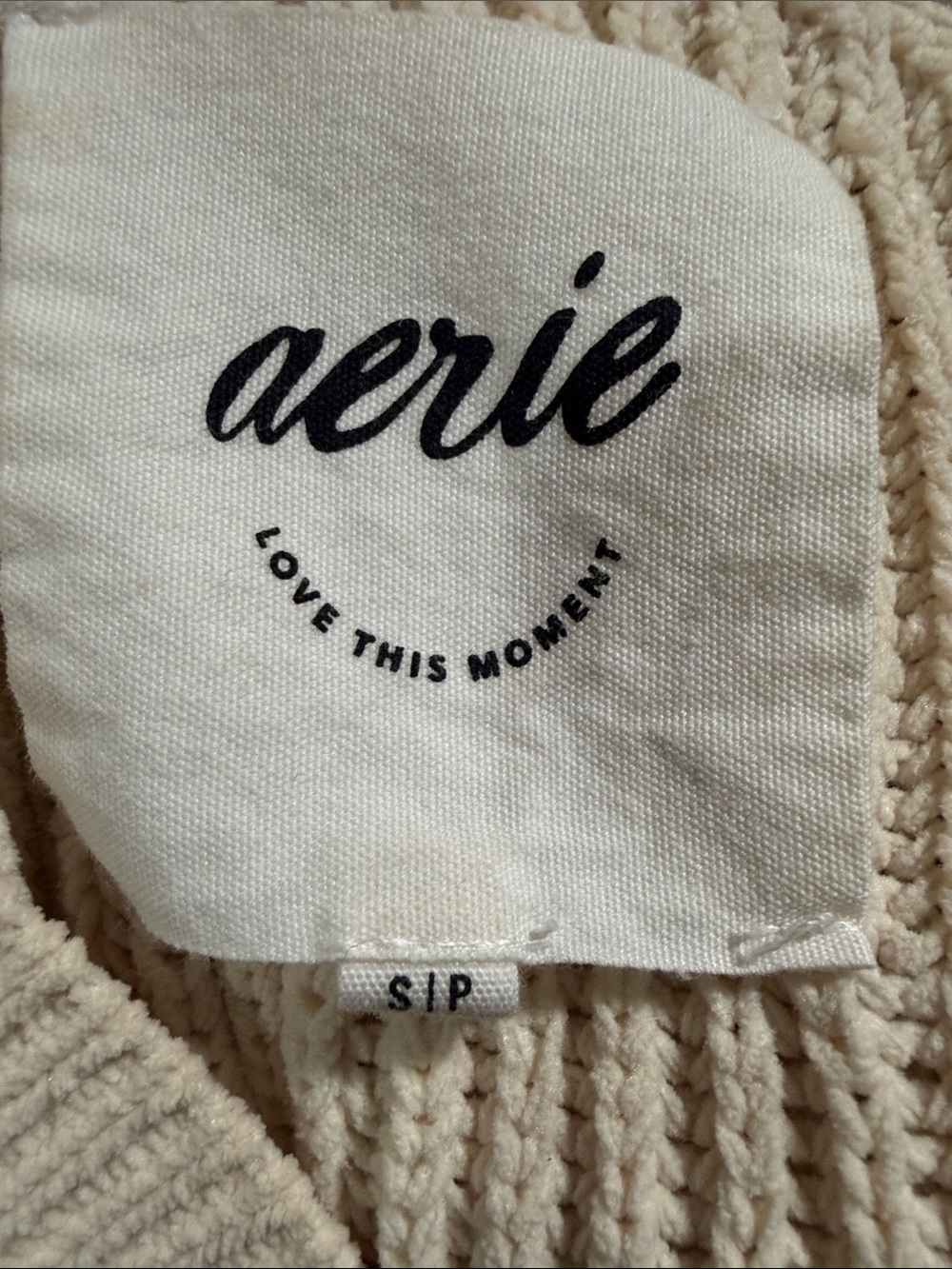 Aerie Sugar Rush Chenille Sweater - Cake Batter - Size Small - Picture 7 of 7